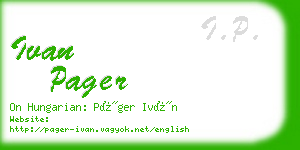 ivan pager business card